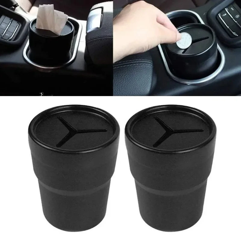 Waterproof Car Trash Can With Lid - 2 Stück Auto-Mülleimer mit Deckel, Mini-Auslaufsicherer