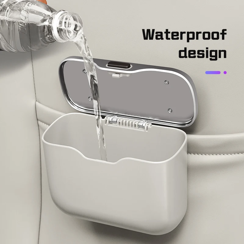 Waterproof Car Trash Can With Lid - Auto-Mülleimer, tragbar, zum Aufhängen, multifunktional, wasserdicht,