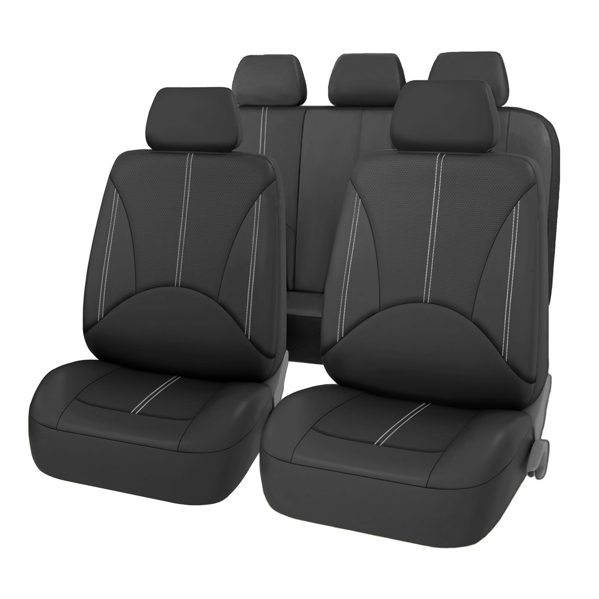 Leather Car Seat Covers Full Set Universal - Universeller Autositzbezug, schmutzabweisend, verschleißfest, Autositzschutz, stilvolles