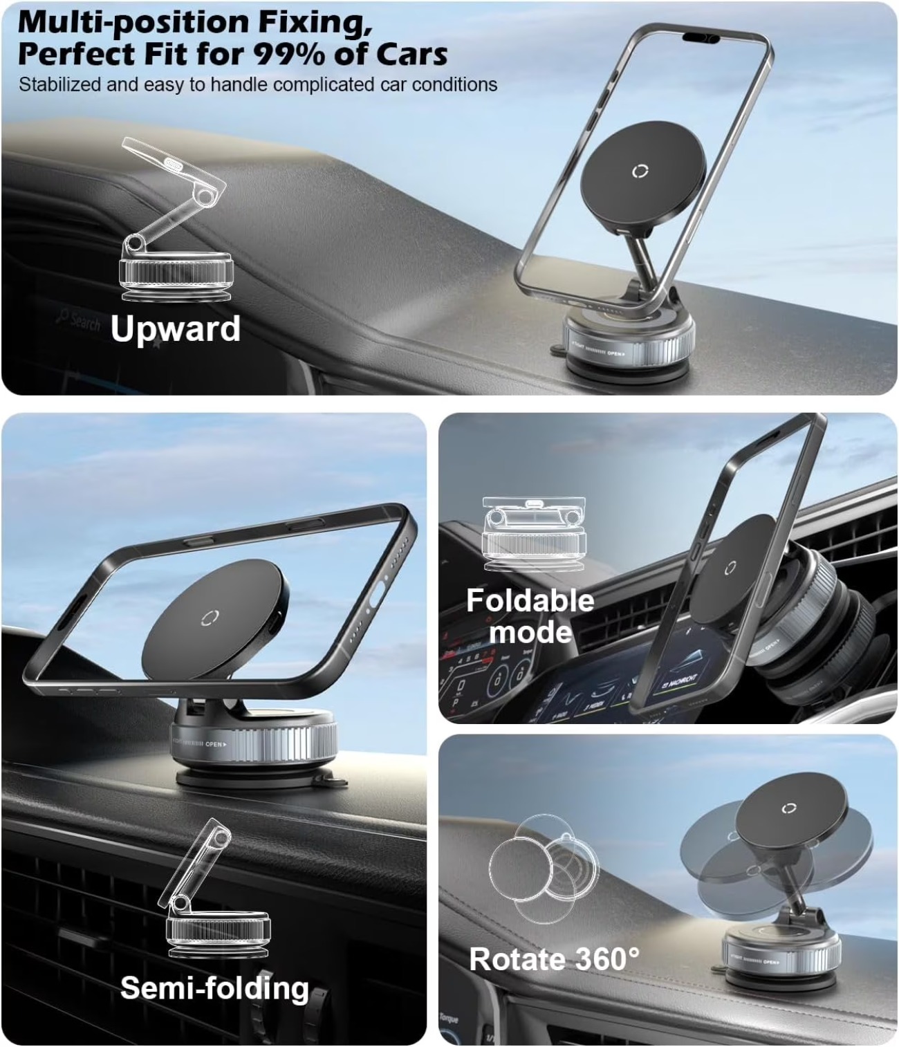 15W Kabelloses Schnell-Ladeger – Wireless Car Charger Mount Fast Charging Bewertung und Preis